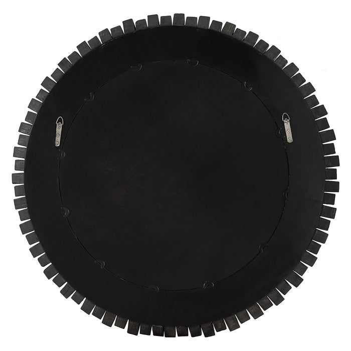 Circle Of Piers - Round Mirror - Black