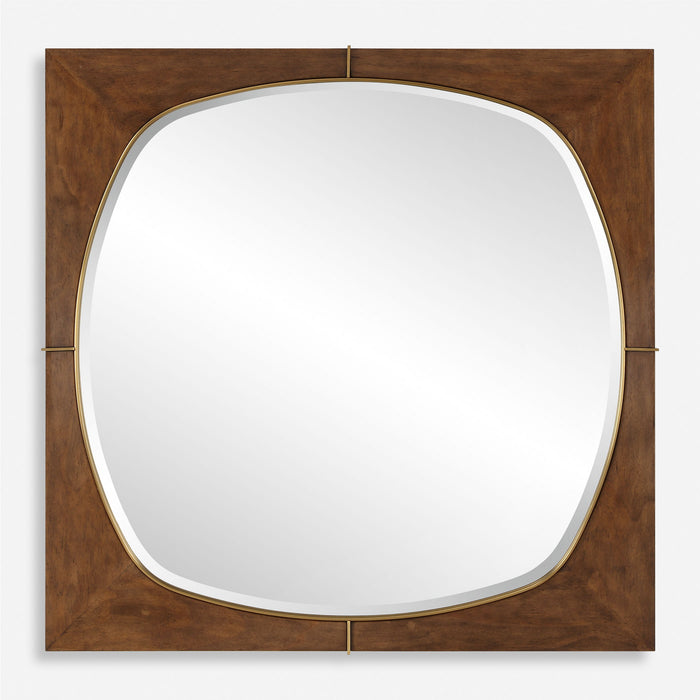 Garonne - Square Walnut Mirror