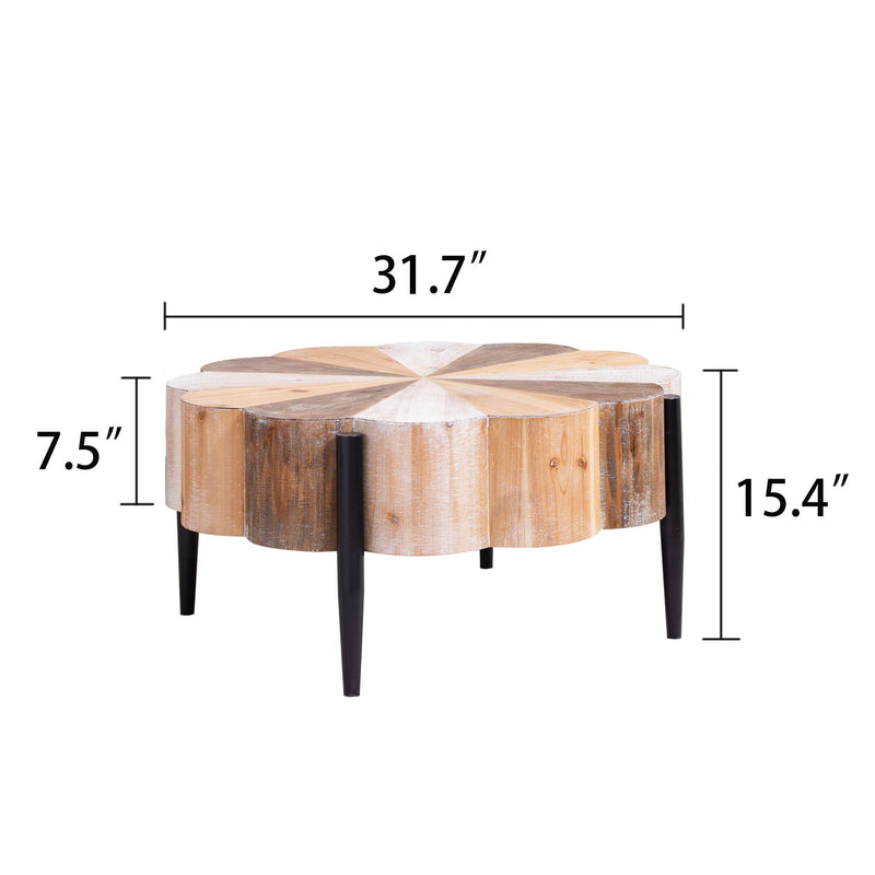 Flower Shaped Coffee Table For Living Room - Multicolor
