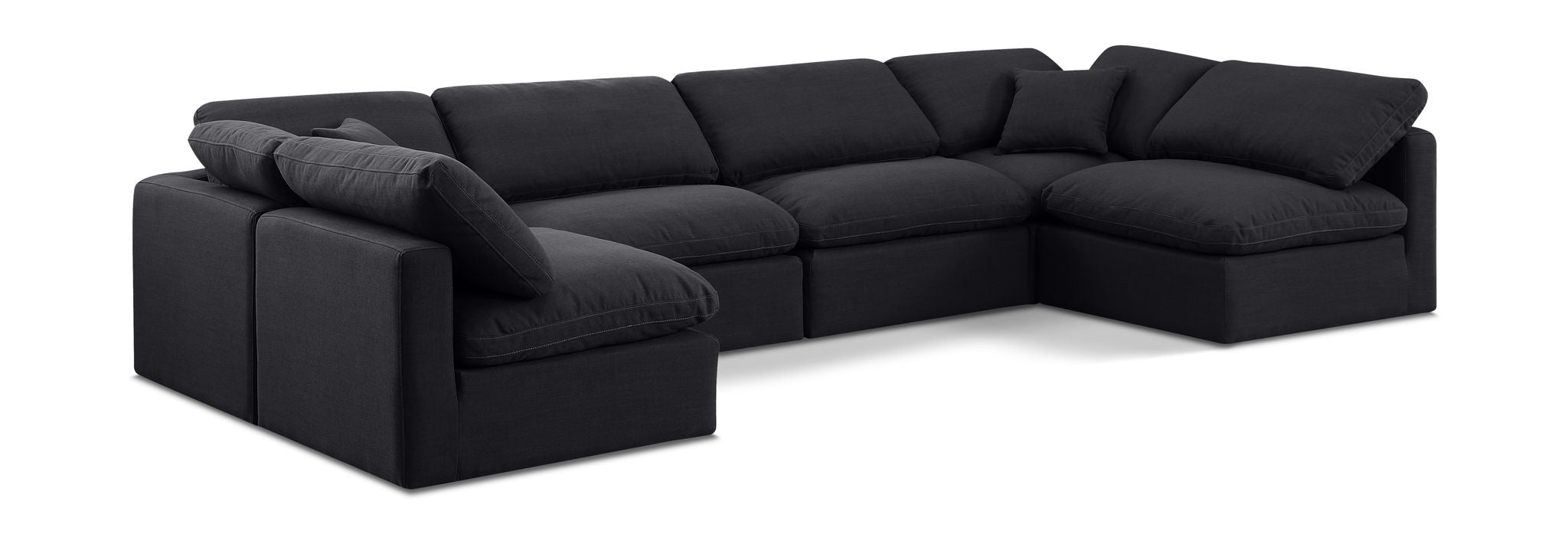 Indulge - Linen 6 Piece Modular U-Shaped Sectional