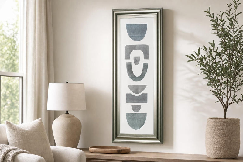 18x42 Neutral Totems VIII By Rob Delamater - Silver