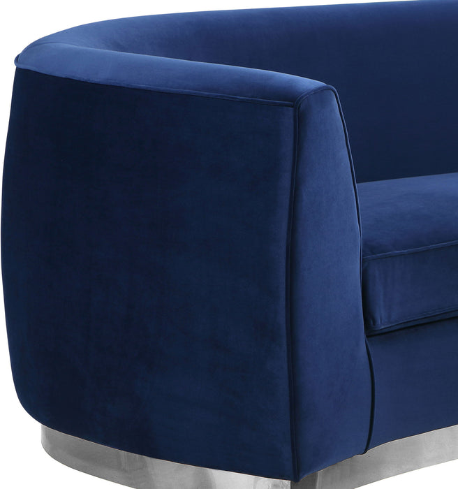 Julian - Loveseat with Chrome Base