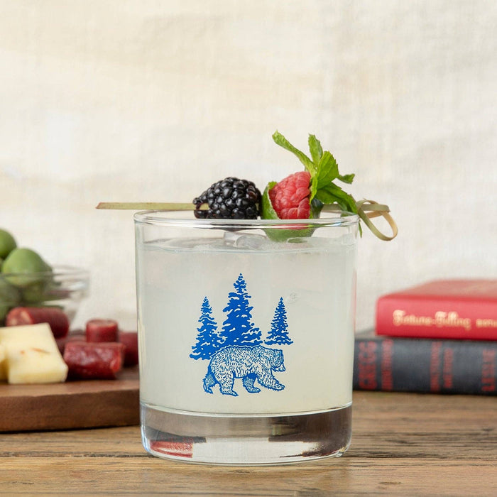 Whiskey Glass | Bear Glass | Forest Glass | Screen Printed