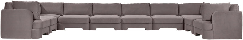 Hammond - Velvet Performance Fabric Upholstered 10 Piece Sectional