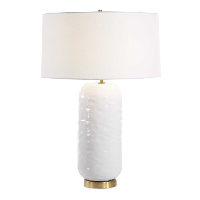 Iona - White Glaze Table Lamp - White