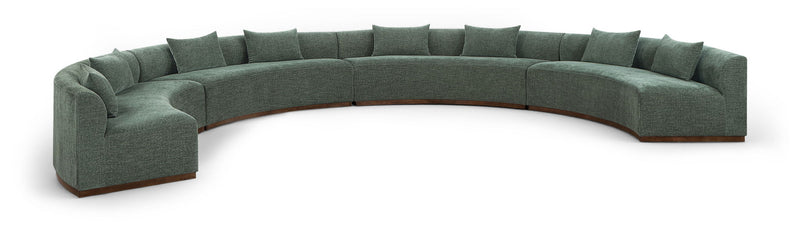 Avanti - Chenille Fabric Upholstered 4 Piece Modular Sectional