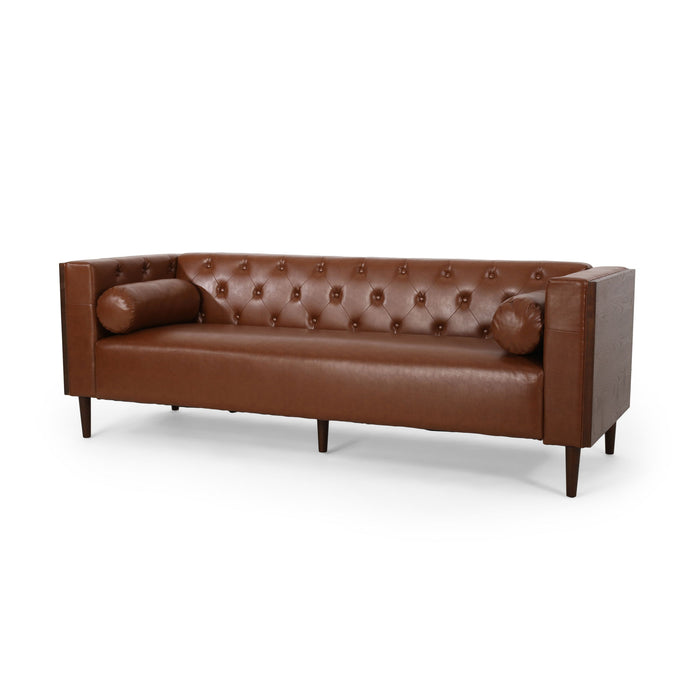 Contemporary 3 Seater Sofa With Tufted Design