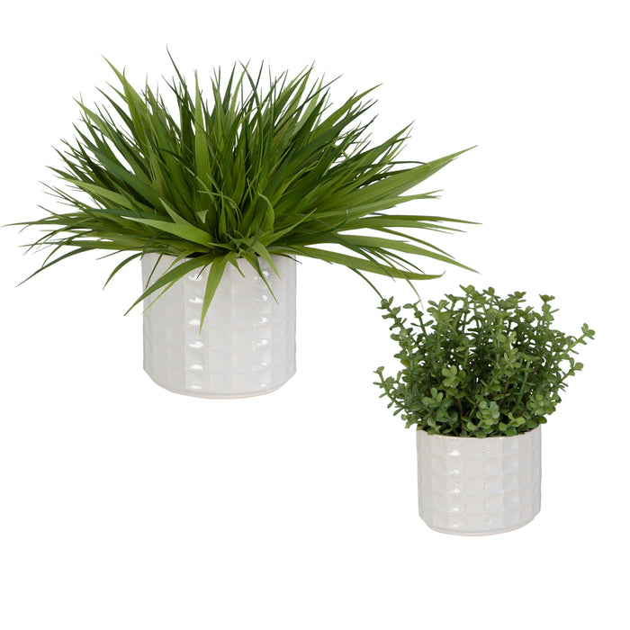 Edgewood - Greenery (Set of 2) - Pearl Silver