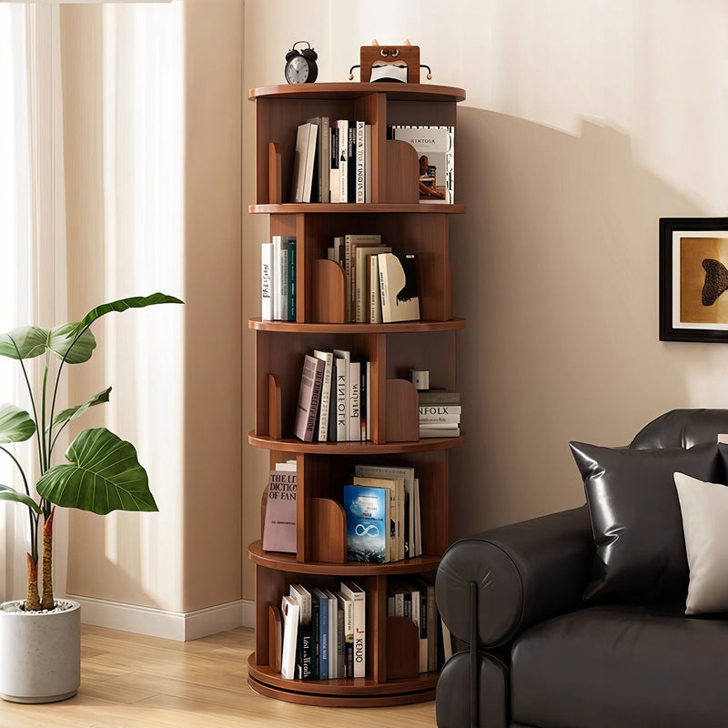 5 Tier Rotating Bookshelf, Spinning Design