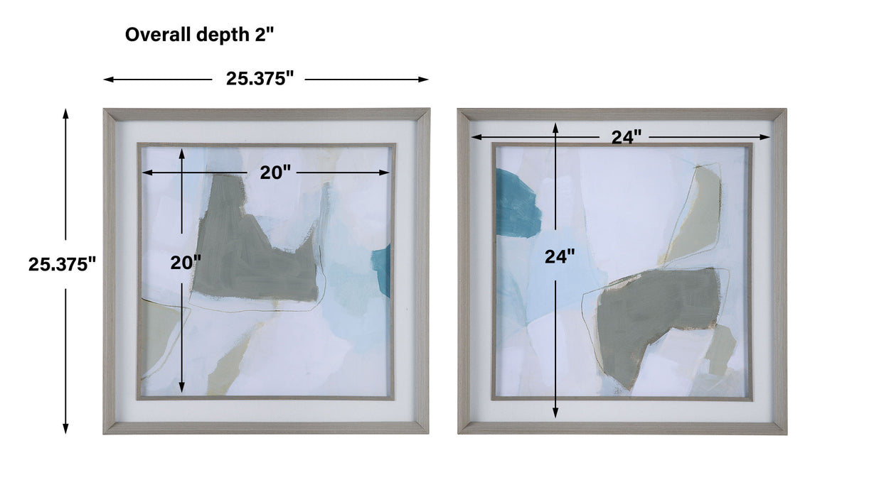 Mist Shapes - Framed Prints (Set of 2)