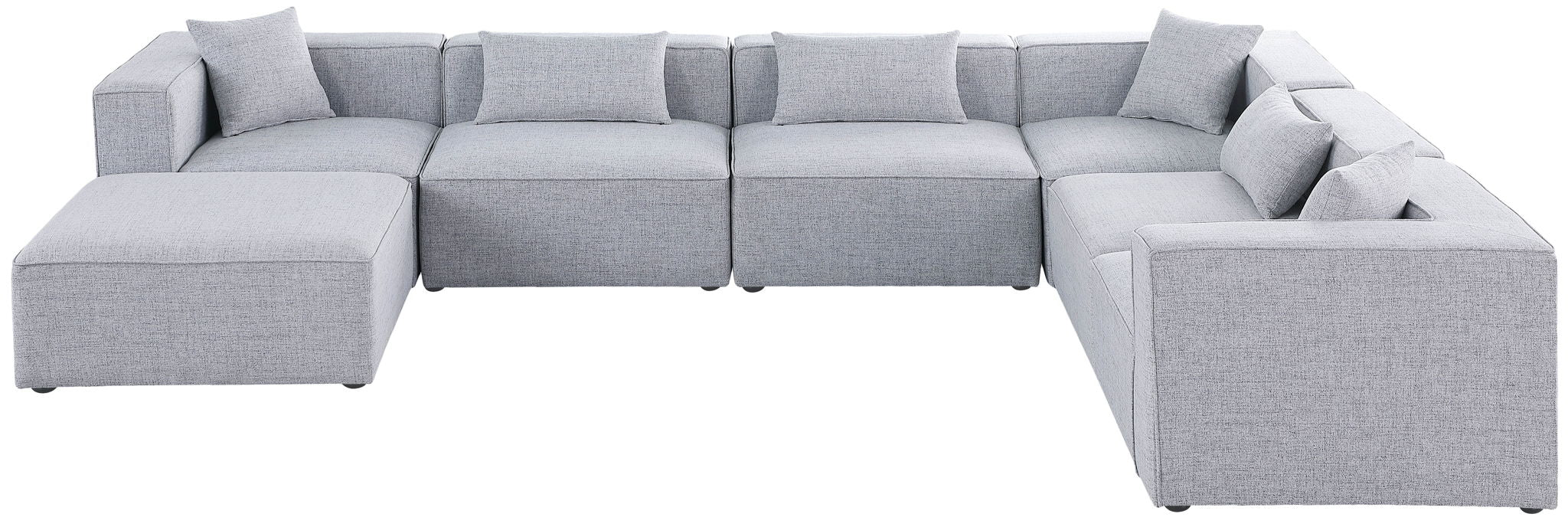 Cube - Linen 7 Piece Modular Sectional