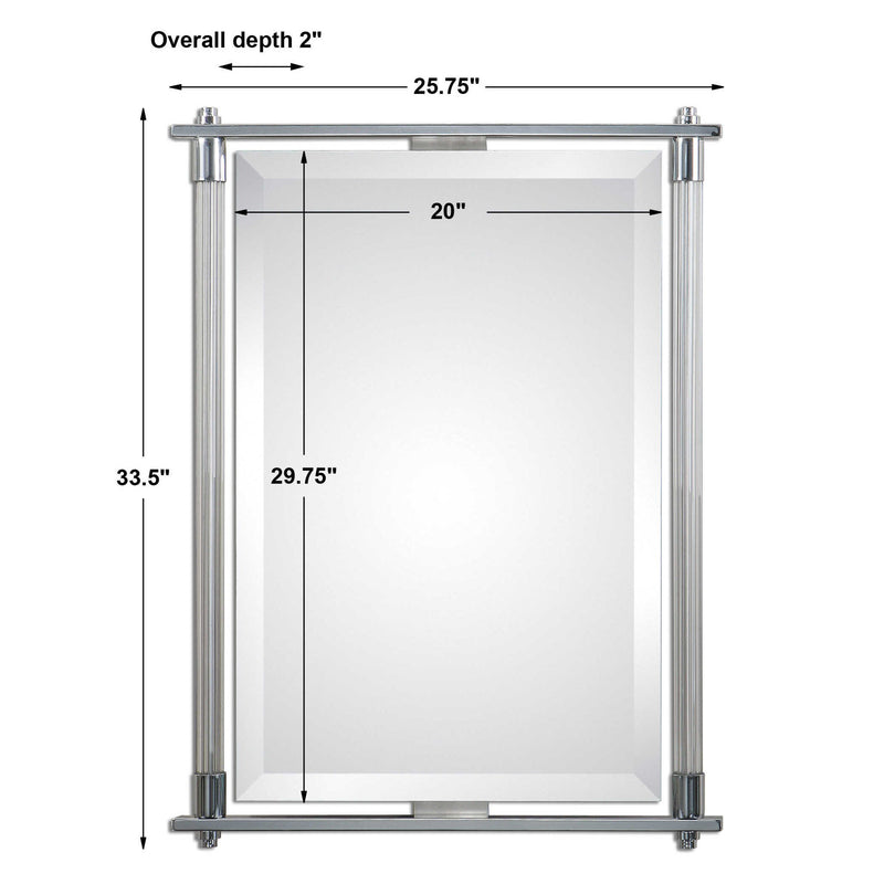 Adara - Vanity Mirror - Pearl Silver