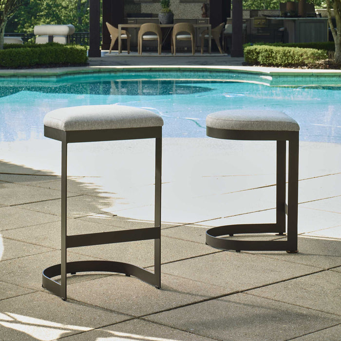 Maude - Outdoor Bar Stool - White / Black