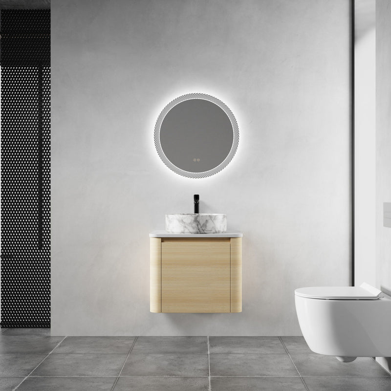 Mounted Bathroom Vanity & Art Sink & 2 Soft Close Doors