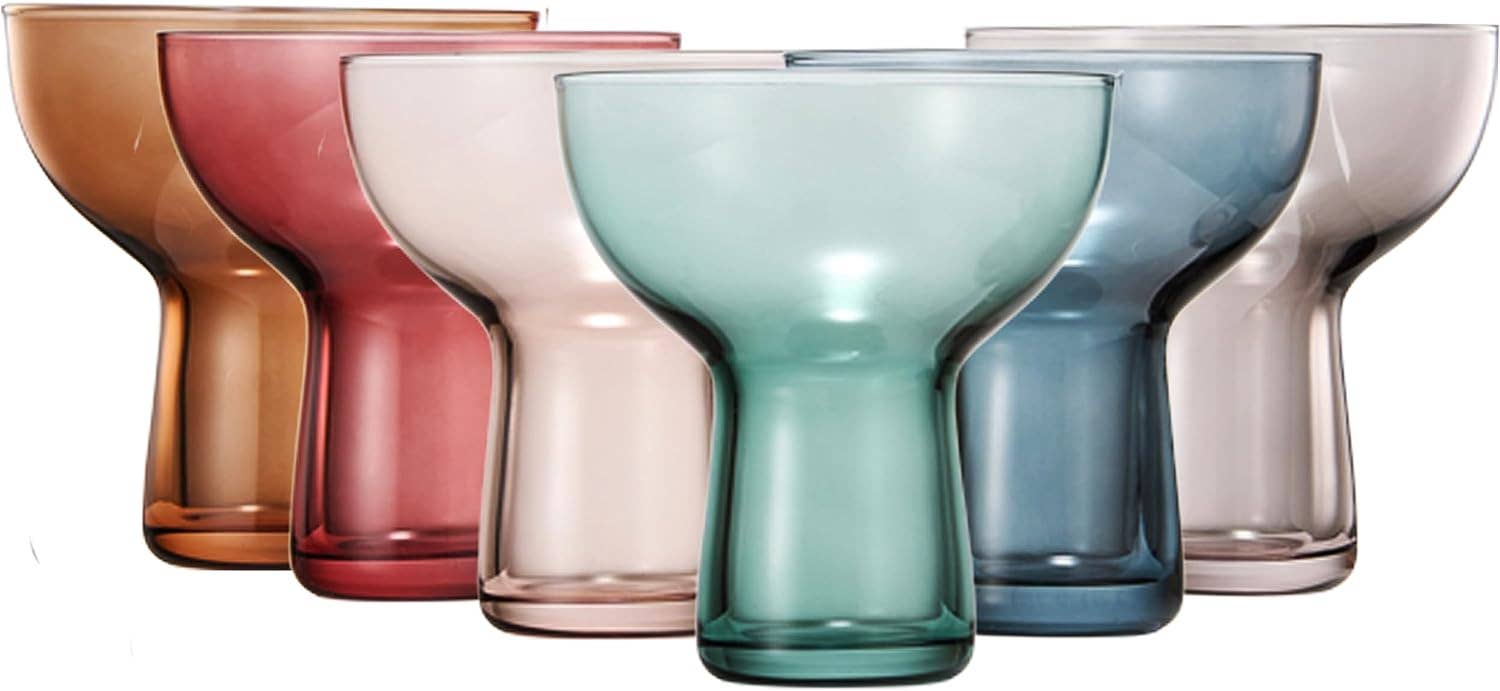 Khen Crystal Stemless Margarita Glasses 10 oz | Set of 6
