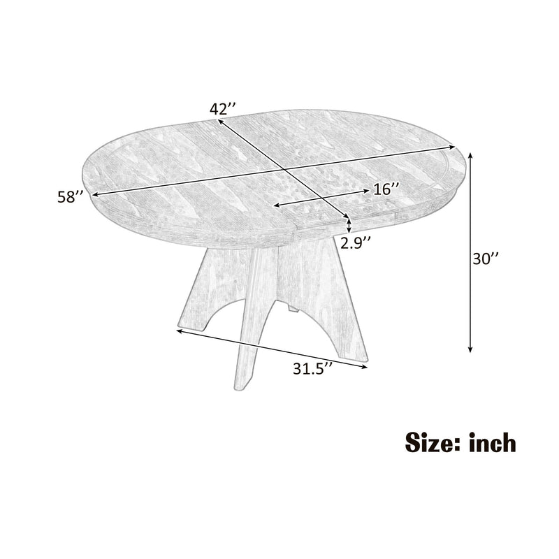 Extendable Dining Table With Sturdy Crossed Legs