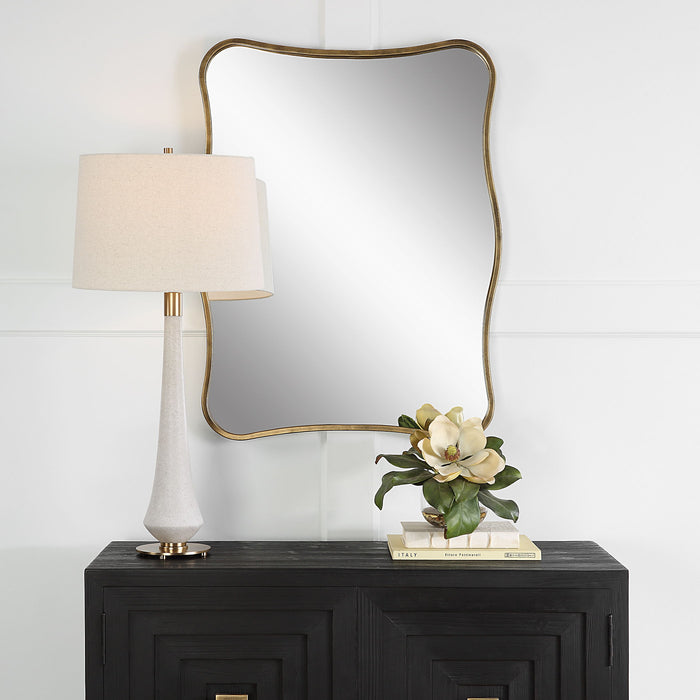 Pavia - Curvy Vanity Mirror - Yellow