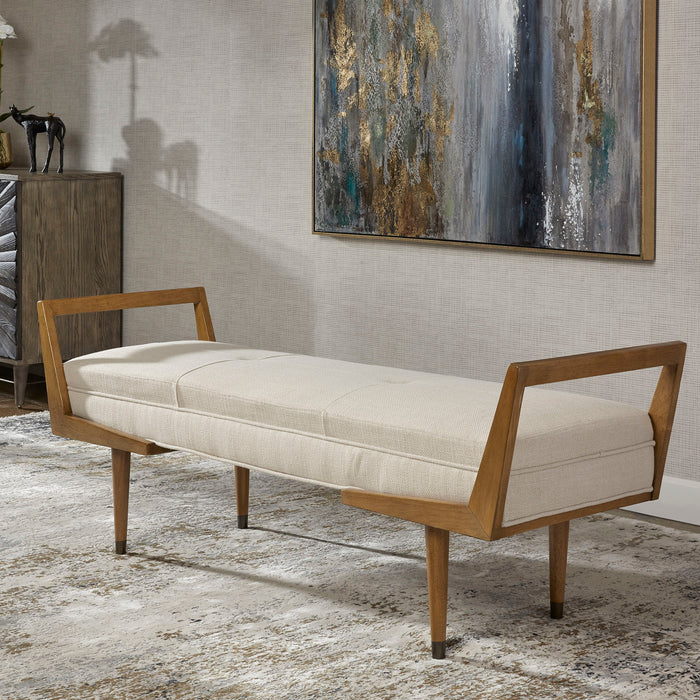 Waylon - Modern Bench - Ivory