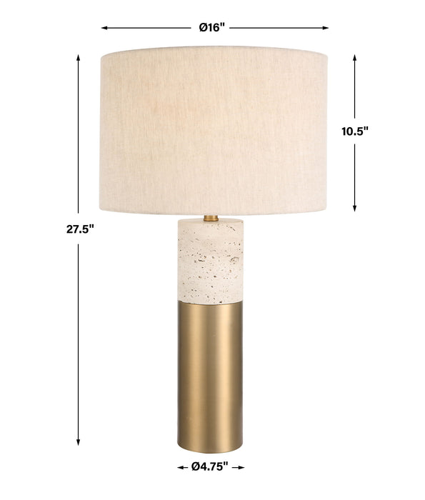 Gravitas - Elegant Brass & Stone Lamp