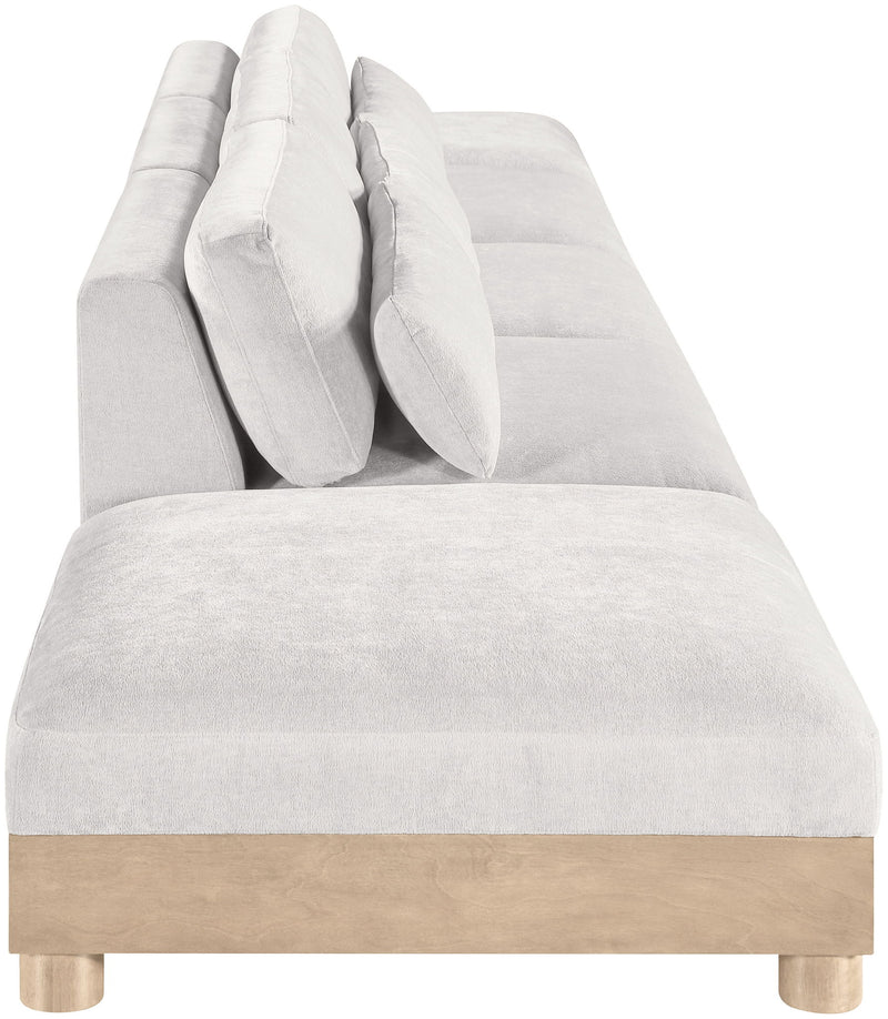 Turin - Chenille Fabric Upholstered Modular Sectional - White