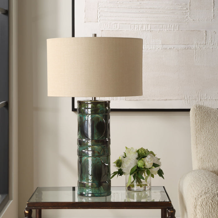 Loch - Green Glaze Table Lamp