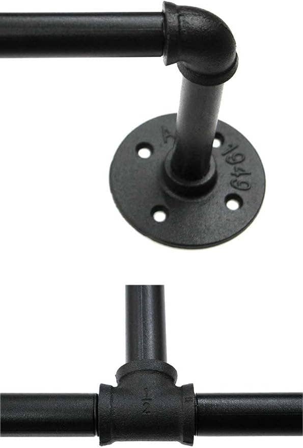 Bathroom Towel Rack, Wall Mounted Industrial Pipe Organizer