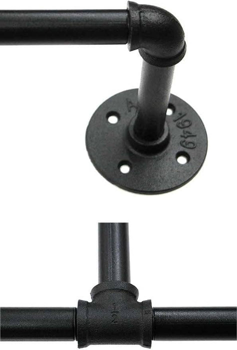 Bathroom Towel Rack, Wall Mounted Industrial Pipe Organizer