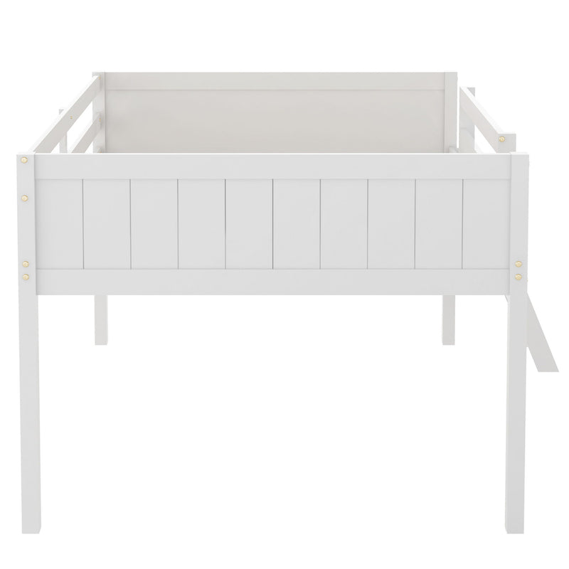 Low Loft Bed With Adjustable Ladder