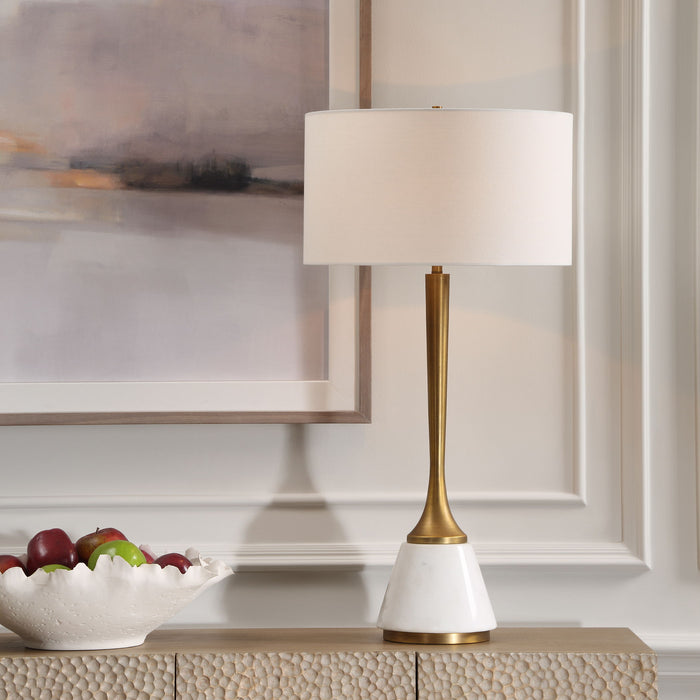 Avola - White Marble Table Lamp