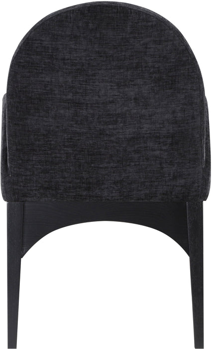 Waldorf - Chenille Dining Arm Chair With Black Legs