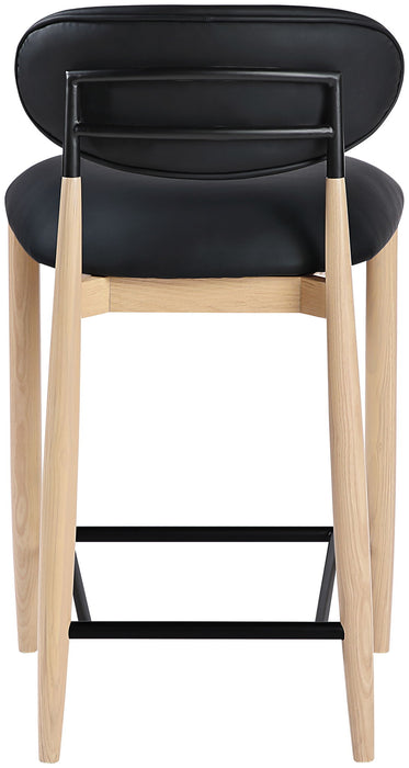 Riccio - Stool - Natural And Black Frame