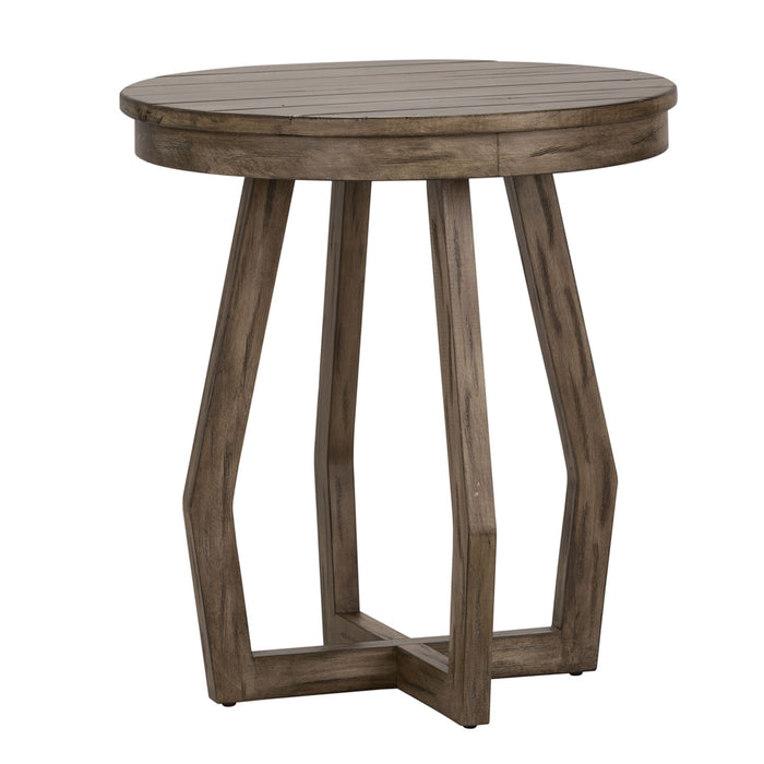 Hayden Way - Chair Side Table - Washed Gray