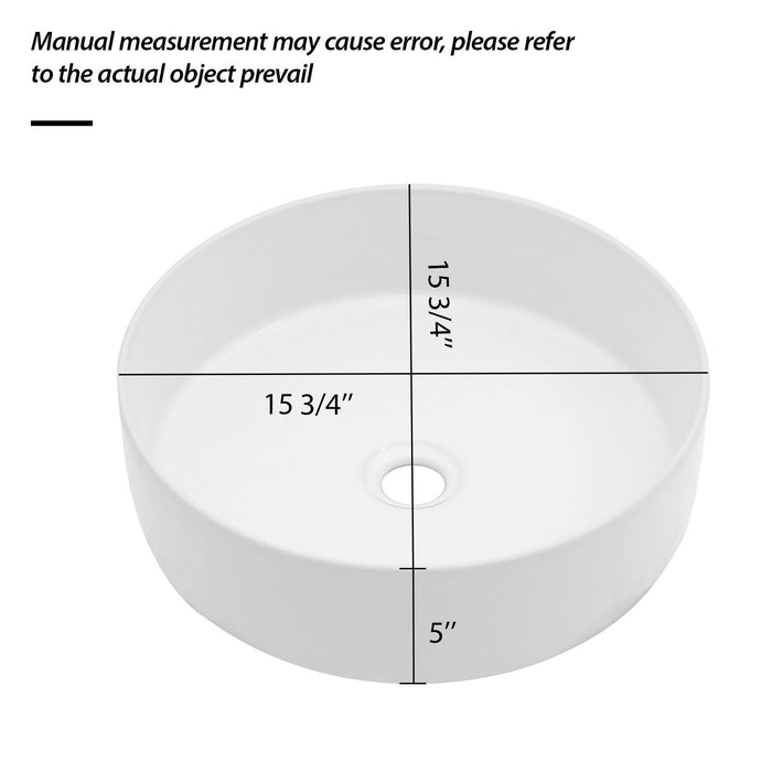Elegant Ceramic Vessel Bathroom Sink With Stain Resistant Finish