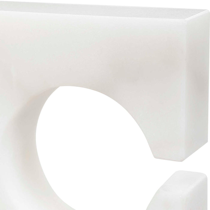 Clarin - Bookends (Set of 2) - White & Gray