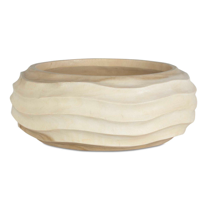 Waveform - Bleached Wood Bowl - Beige