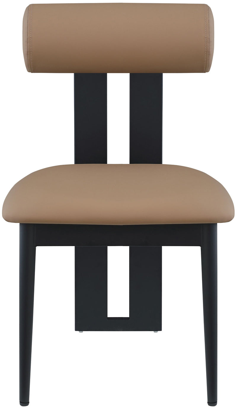 Dario - Faux Leather Dining Chair With Black Frame (Set of 2)