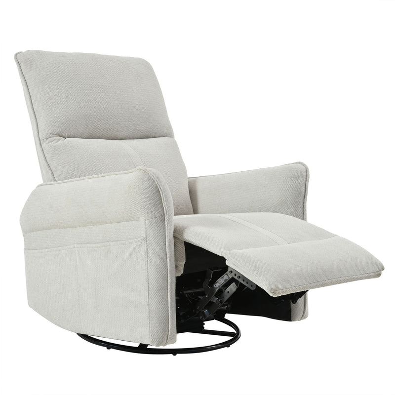270° Power Swivel Rocker Glider Recliner Chair With USB Ports