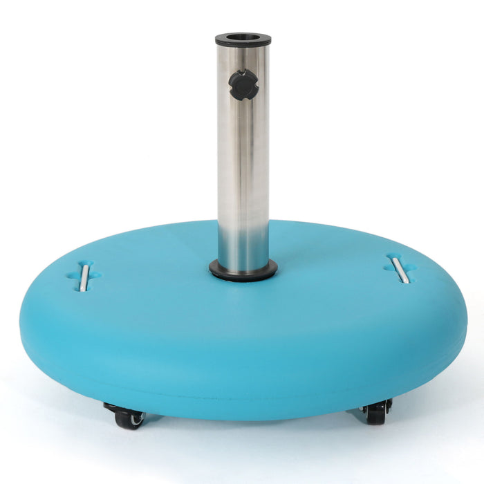 Wheelie - Round Umbrella Base With Stainless Steel Holder