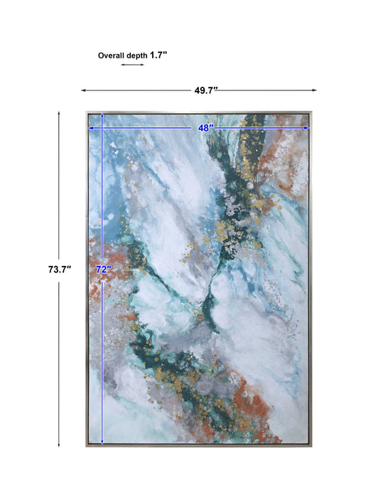 Mercury Hand - Abstract Art - Blue