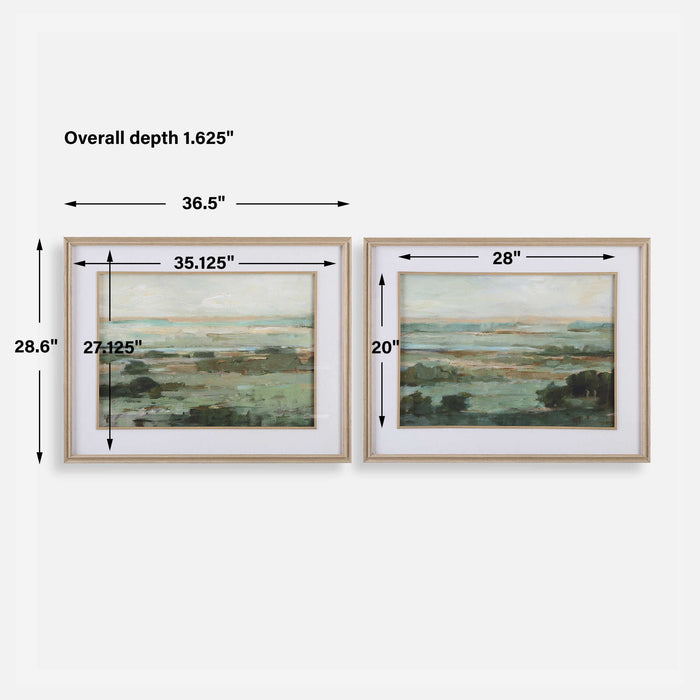 Warm - Valley Framed Prints (Set of 2) - Light Brown
