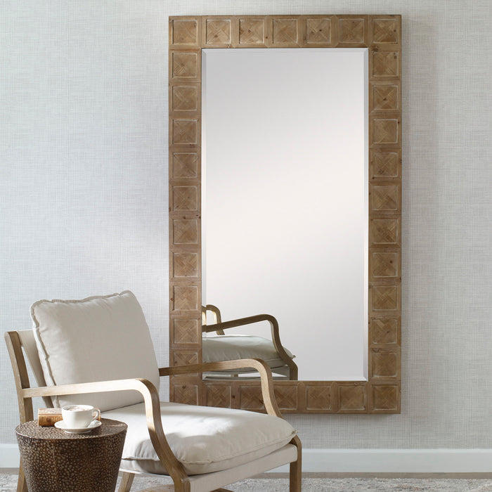 Ranahan - Rustic Farmhouse Mirror - Light Brown