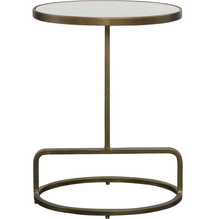 Jessenia - Marble Accent Table - White