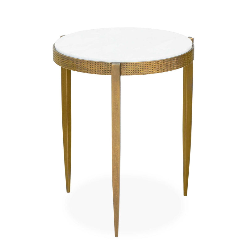Ocilla - Accent Table - Brass,White