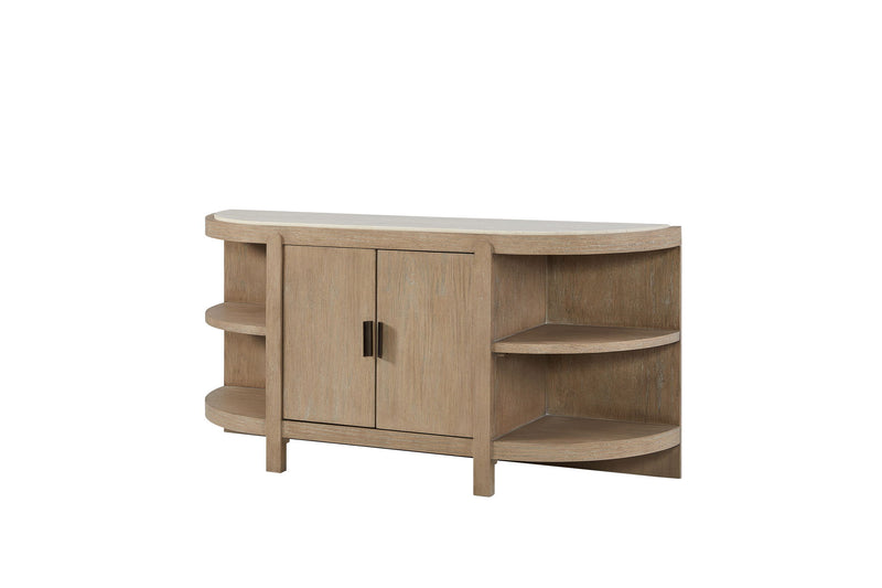 Trilogy - 2-Door Console Table With Marble Top - Toffee