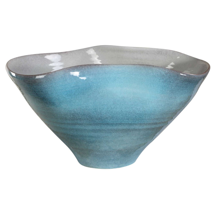 Blue Crest - Ceramic Bowl - Blue