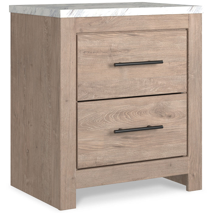 Senniberg - Light Brown - Two Drawer Night Stand