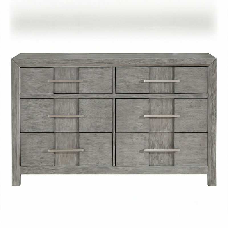 6 Drawer Dresser - Gray - Wood