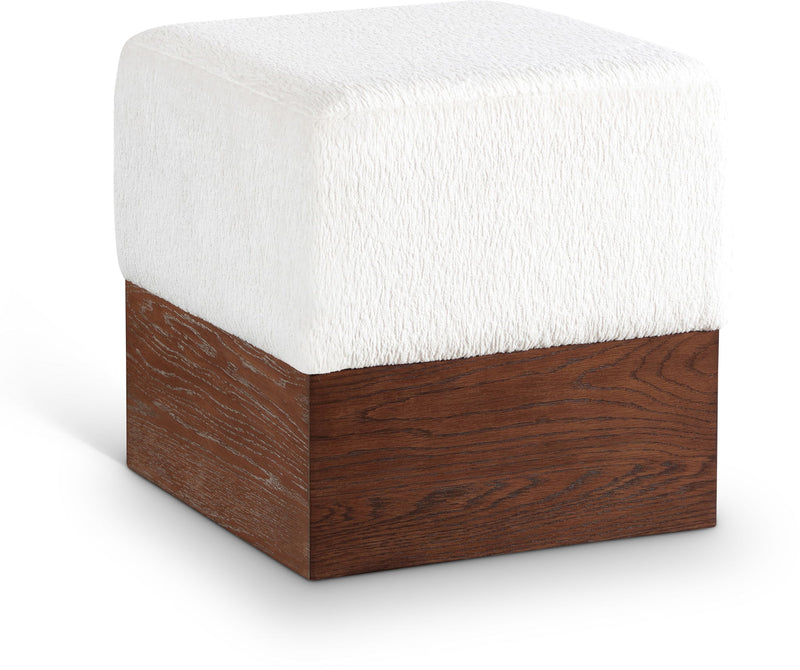 Havre - Ottoman / Stool With Brown Base