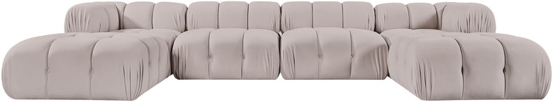 Orin - Velvet 6 Piece Modular Double Chaise Sectional