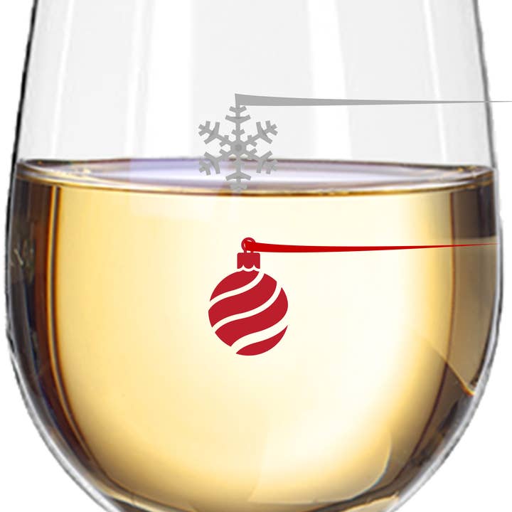 Nice/Naughty Stemmed Wine Glass